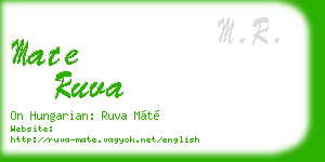 mate ruva business card